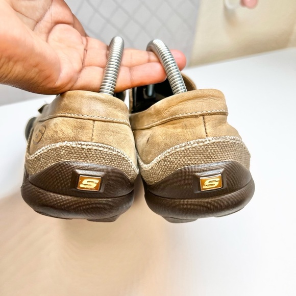 Skechers Men’s Socks Suck Dragon Brown Driving Loafers Size 8.5 - Picture 6 of 10